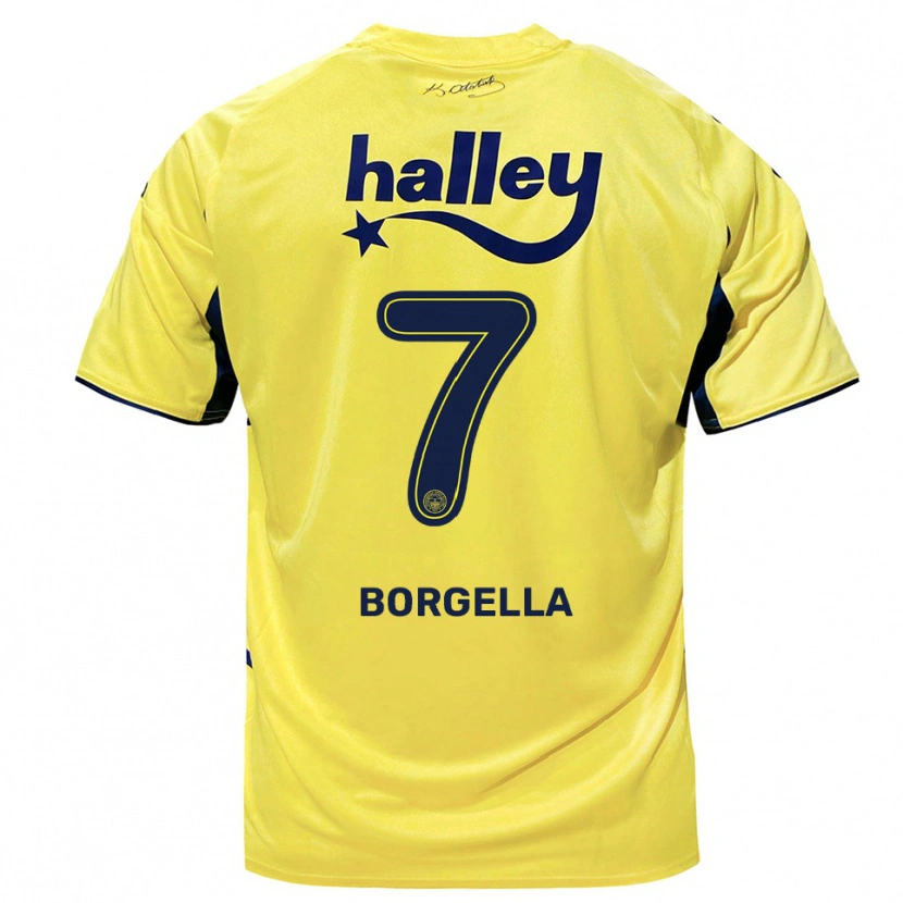 Danxen Dames Roselord Borgella #7 Geel Donkerblauw Uitshirt Uittenue 2025/26 T-Shirt