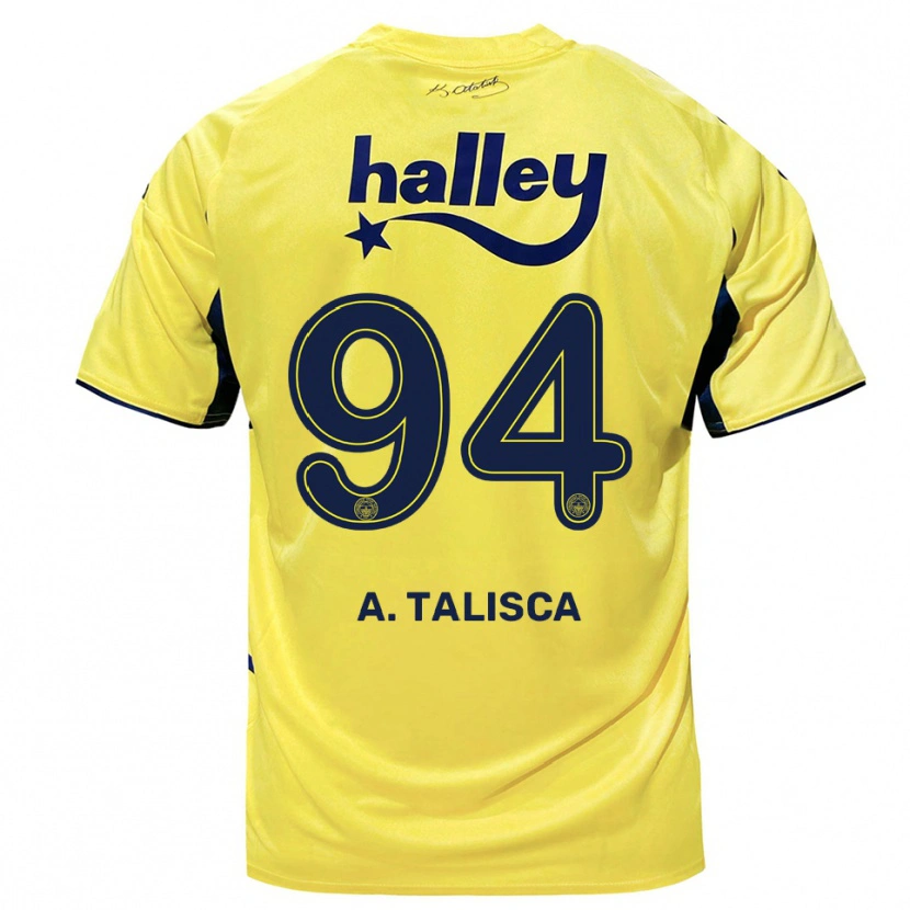 Danxen Dames Talisca #94 Geel Donkerblauw Uitshirt Uittenue 2025/26 T-Shirt