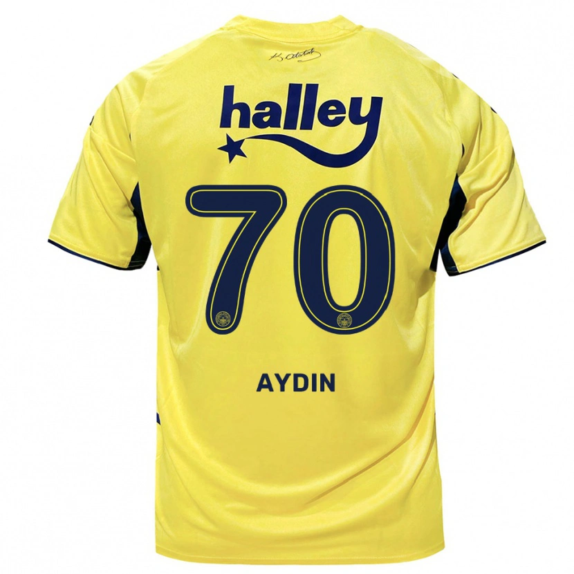 Danxen Dames Oğuz Aydın #70 Geel Donkerblauw Uitshirt Uittenue 2025/26 T-Shirt