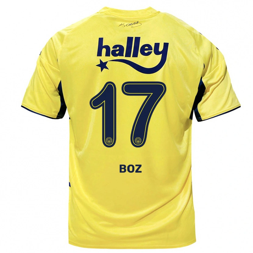 Danxen Dames Yasir Boz #17 Geel Donkerblauw Uitshirt Uittenue 2025/26 T-Shirt