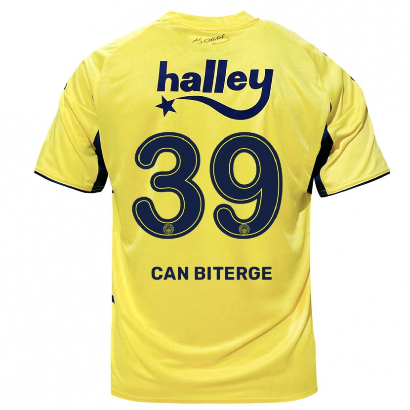 Danxen Dames Engin Can Biterge #39 Geel Donkerblauw Uitshirt Uittenue 2025/26 T-Shirt