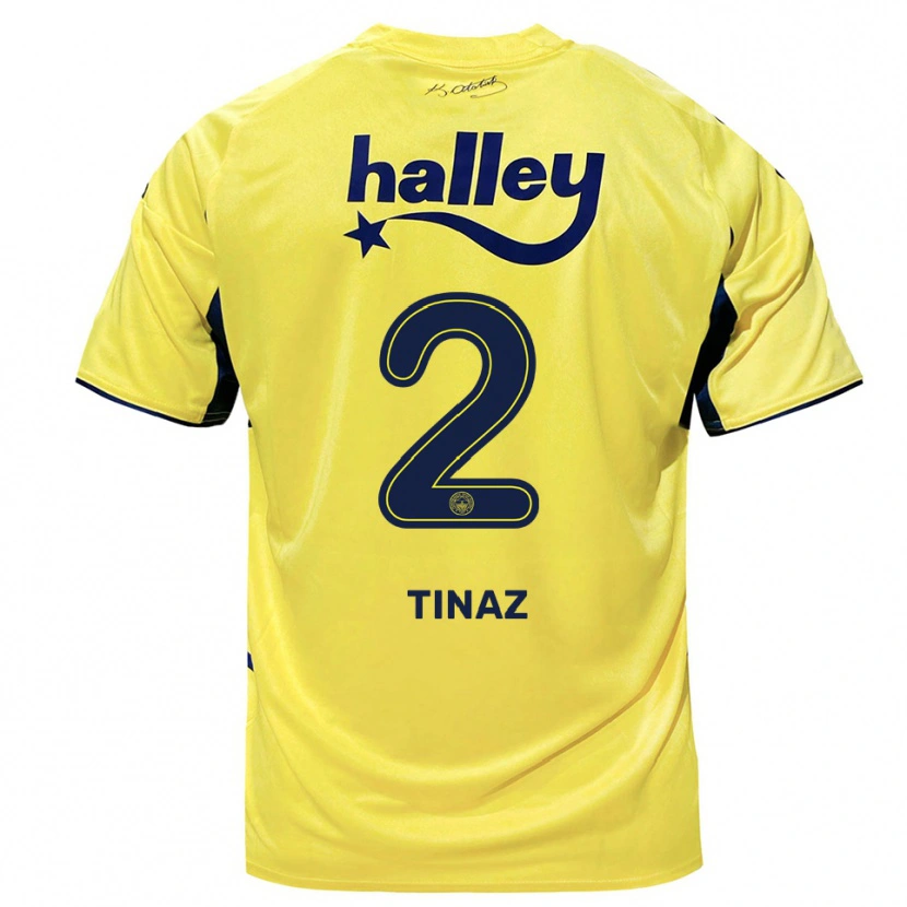Danxen Dames Altuğ Tınaz #2 Geel Donkerblauw Uitshirt Uittenue 2025/26 T-Shirt