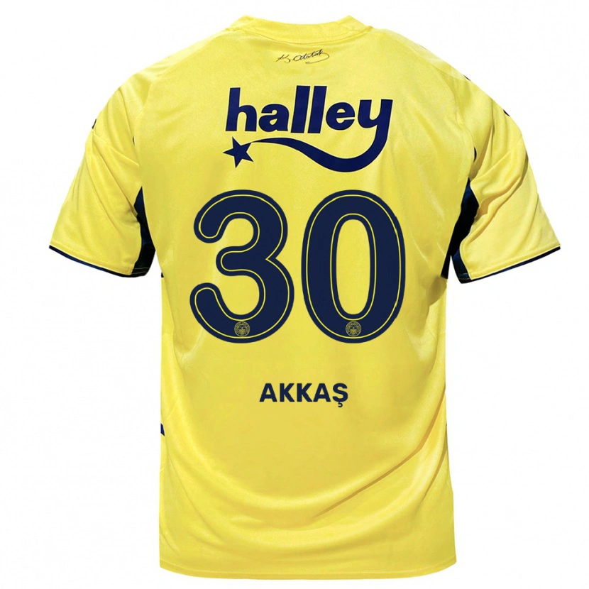Danxen Dames Arda Akkaş #30 Geel Donkerblauw Uitshirt Uittenue 2025/26 T-Shirt