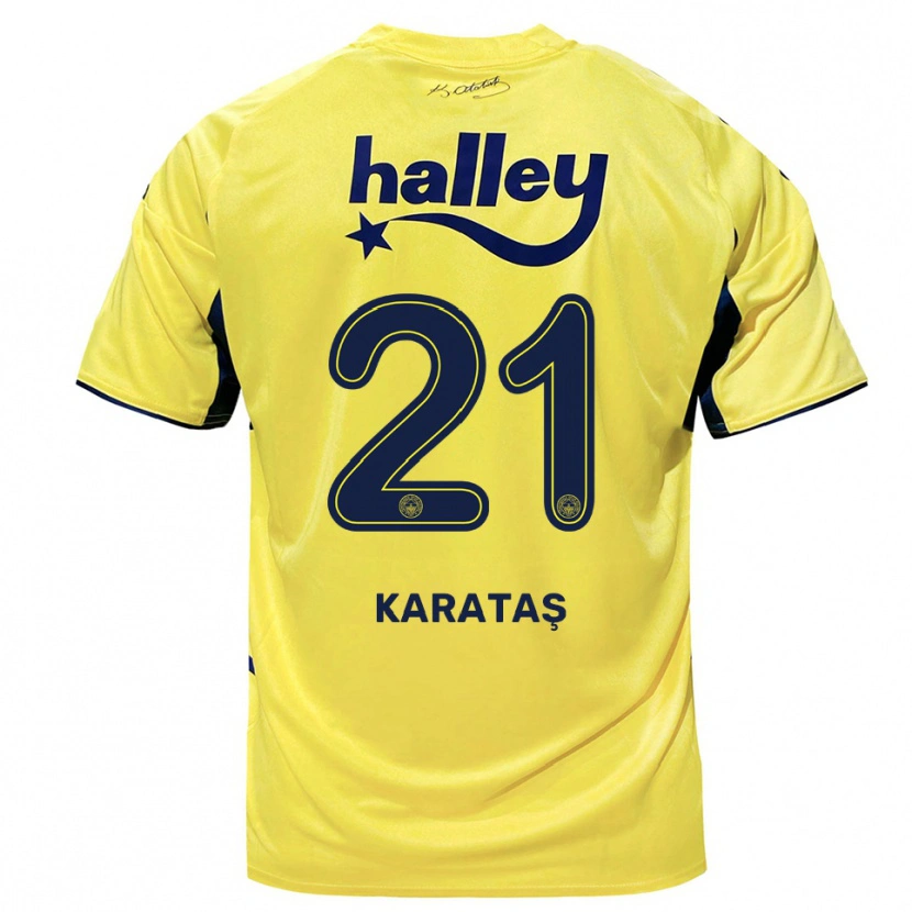 Danxen Dames Haydar Karataş #21 Geel Donkerblauw Uitshirt Uittenue 2025/26 T-Shirt