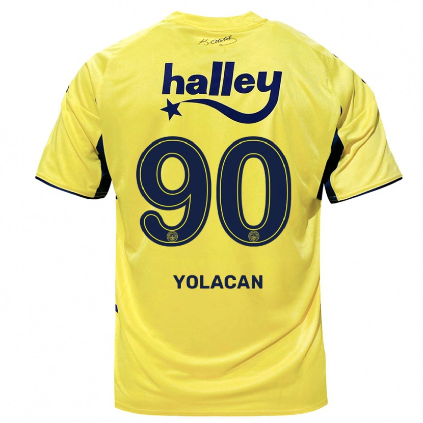 Danxen Dames Baran Yolaçan #90 Geel Donkerblauw Uitshirt Uittenue 2025/26 T-Shirt