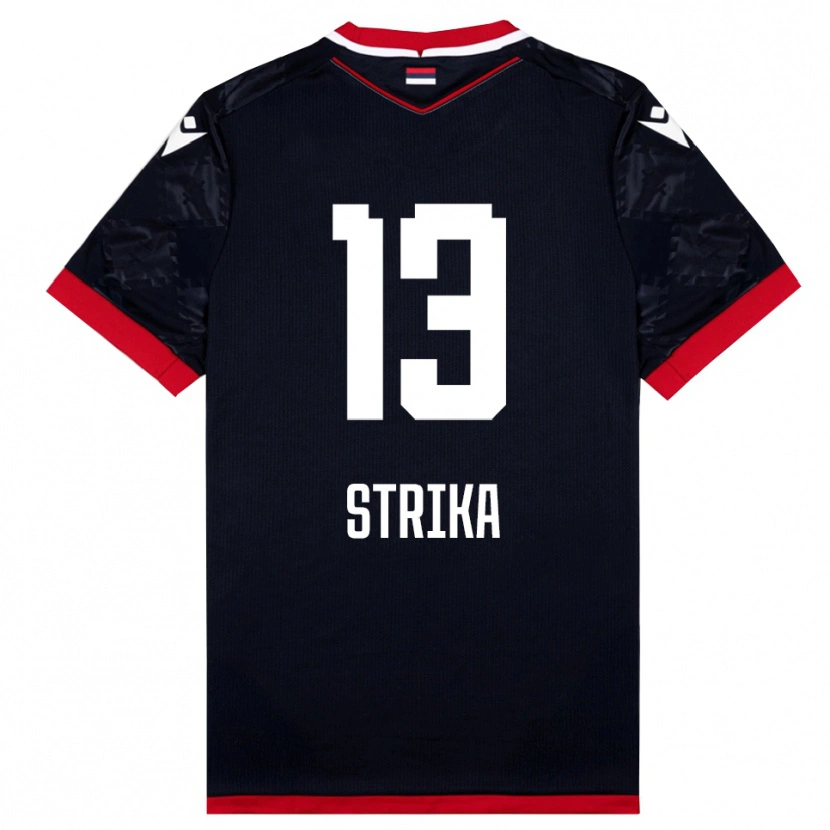 Danxen Dames Matej Strika #13 Zwart Rood Uitshirt Uittenue 2025/26 T-Shirt