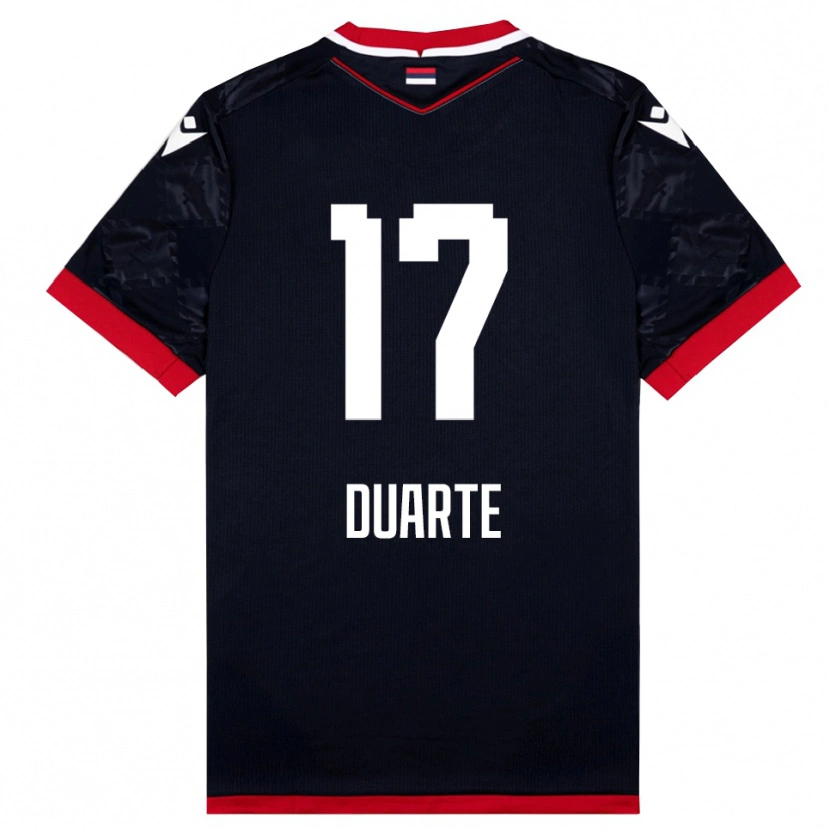Danxen Dames Bruno Duarte #17 Zwart Rood Uitshirt Uittenue 2025/26 T-Shirt
