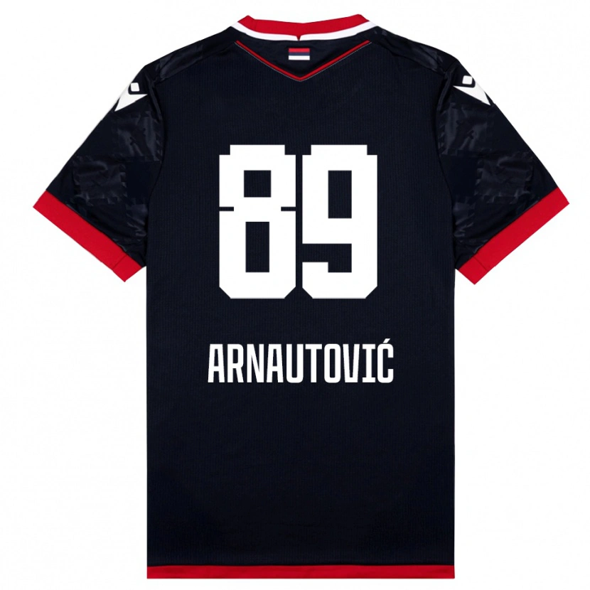 Danxen Dames Marko Arnautovic #89 Zwart Rood Uitshirt Uittenue 2025/26 T-Shirt
