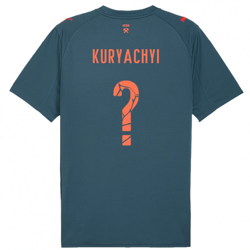 Danxen Dames Artur Kuryachyi #0 Donkerblauw Rood Uitshirt Uittenue 2025/26 T-Shirt