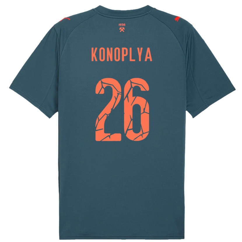 Danxen Dames Yukhym Konoplya #26 Donkerblauw Rood Uitshirt Uittenue 2025/26 T-Shirt