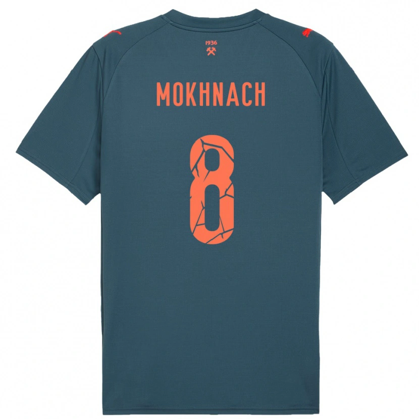 Danxen Dames Liubov Mokhnach #8 Donkerblauw Rood Uitshirt Uittenue 2025/26 T-Shirt