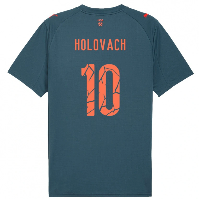 Danxen Dames Viktoriia Holovach #10 Donkerblauw Rood Uitshirt Uittenue 2025/26 T-Shirt