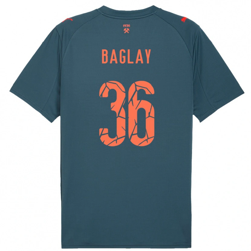 Danxen Dames Rostyslav Baglay #36 Donkerblauw Rood Uitshirt Uittenue 2025/26 T-Shirt