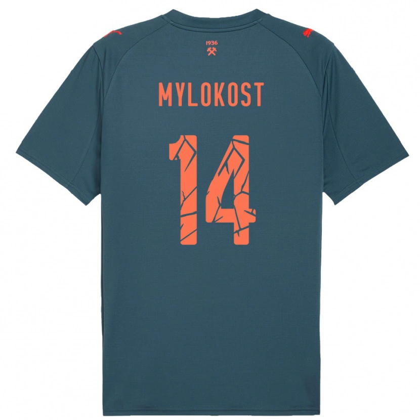 Danxen Dames Yaroslav Mylokost #14 Donkerblauw Rood Uitshirt Uittenue 2025/26 T-Shirt