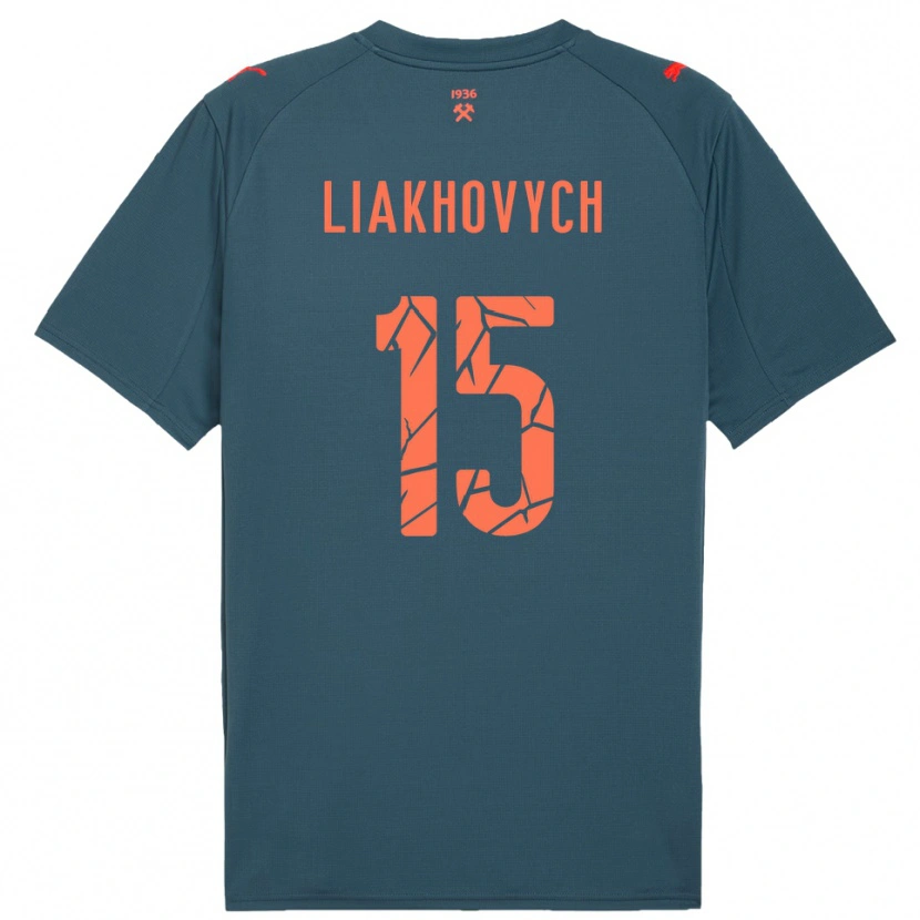 Danxen Dames Anastasiia Liakhovych #15 Donkerblauw Rood Uitshirt Uittenue 2025/26 T-Shirt