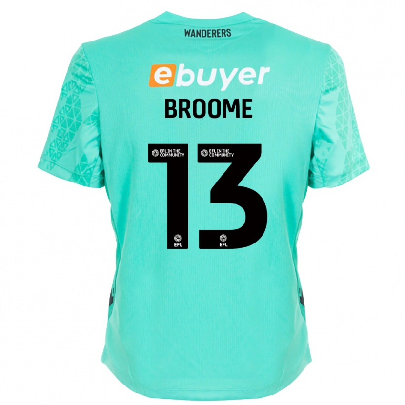 Danxen Kinderen Nathan Broome #13 Aqua Zwart Keepersshirt 2025/26 T-Shirt