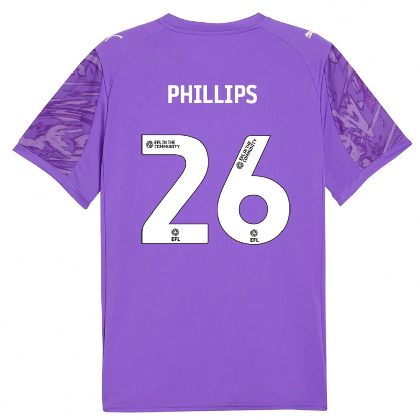 Danxen Kinderen Noah Phillips #26 Donkerpaars Keepersshirt 2025/26 T-Shirt