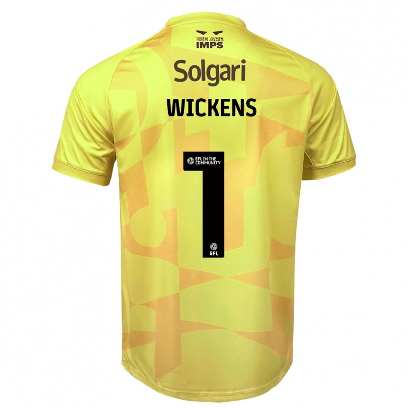 Danxen Kinderen George Wickens #1 Geel Zwart Keepersshirt 2025/26 T-Shirt