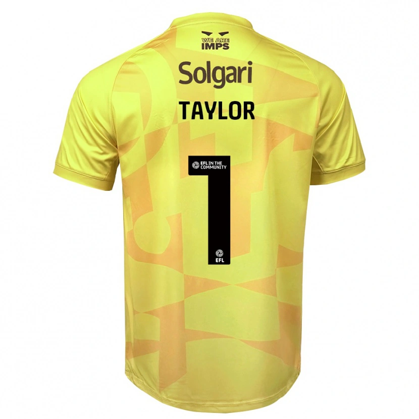Danxen Kinderen Jaden Taylor #1 Geel Zwart Keepersshirt 2025/26 T-Shirt