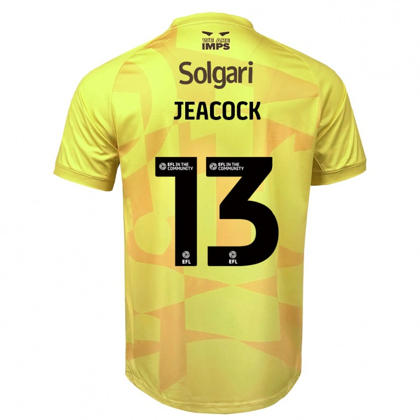 Danxen Kinderen Zach Jeacock #13 Geel Zwart Keepersshirt 2025/26 T-Shirt