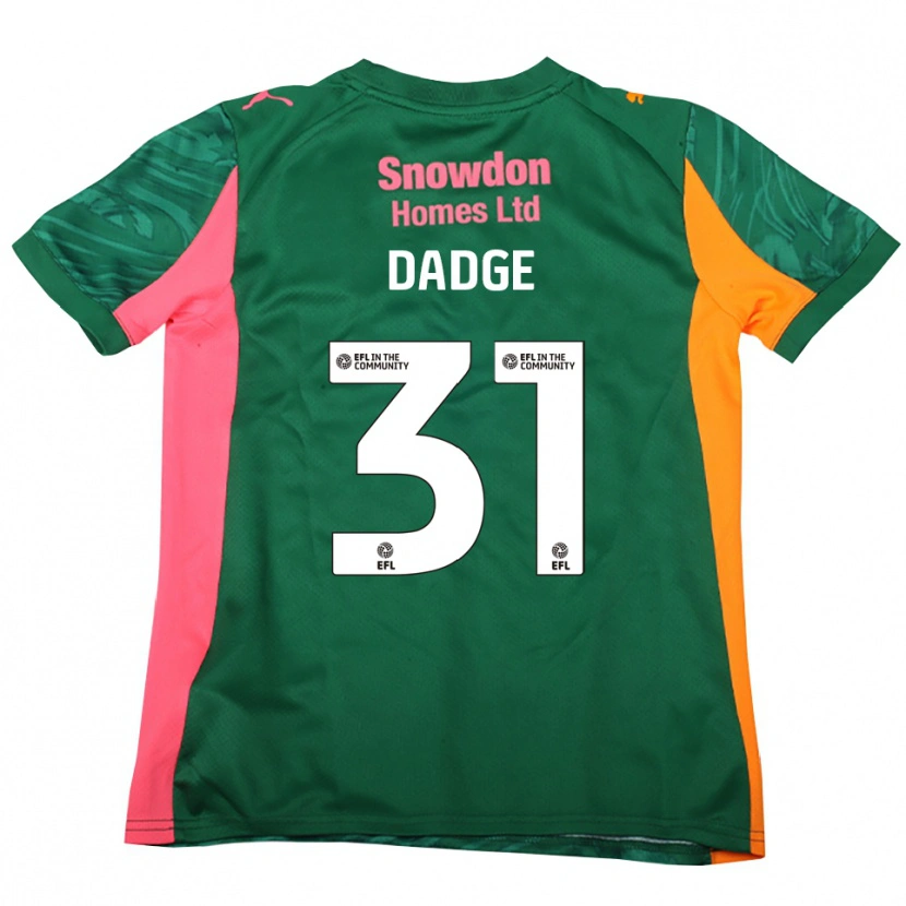 Danxen Kinderen James Dadge #31 Donkergroen Roze Keepersshirt 2025/26 T-Shirt