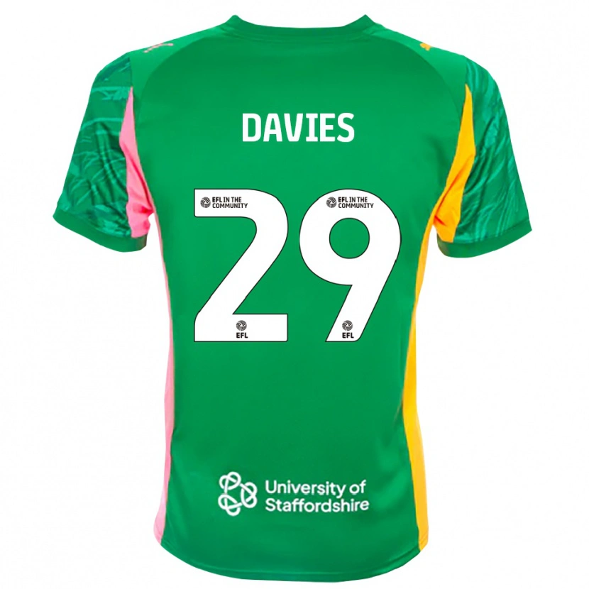 Danxen Kinderen Arron Davies #29 Groen Roze Oranje Keepersshirt 2025/26 T-Shirt