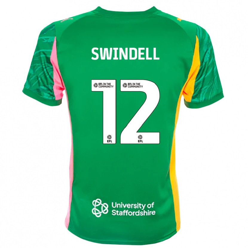 Danxen Kinderen Chloe Swindell #12 Groen Roze Oranje Keepersshirt 2025/26 T-Shirt
