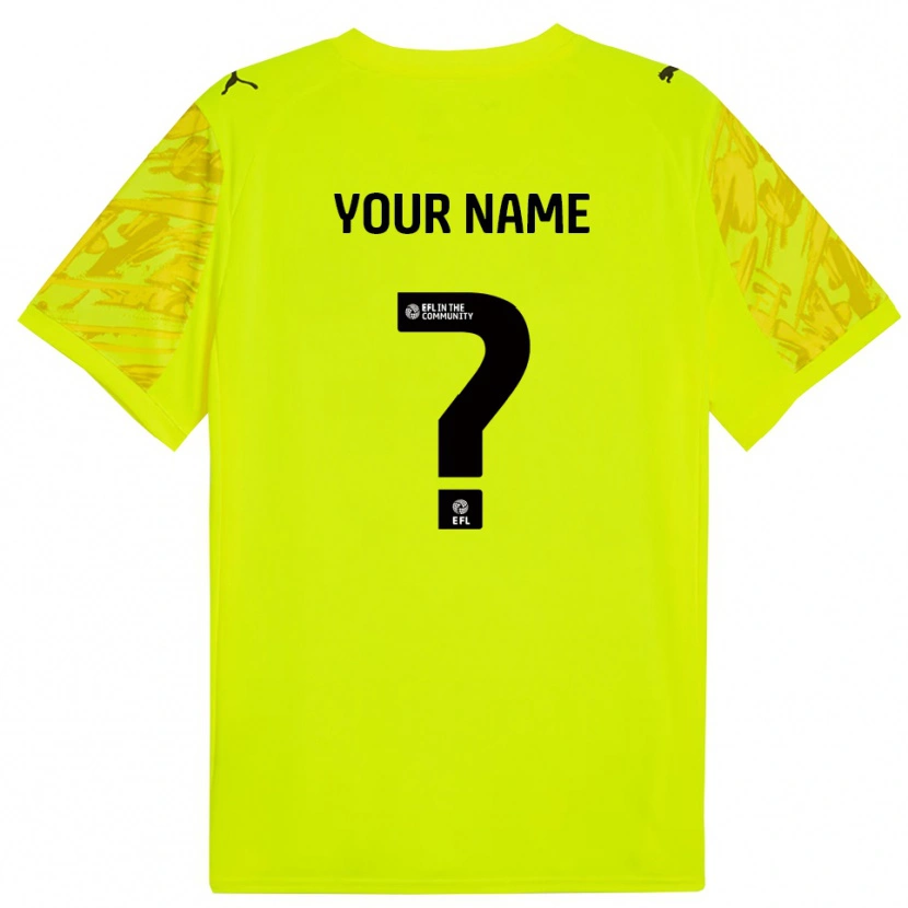 Danxen Kinderen Rotherham United Fluorescerend Groen Zwart Keepersshirt 2025/26 T-Shirt