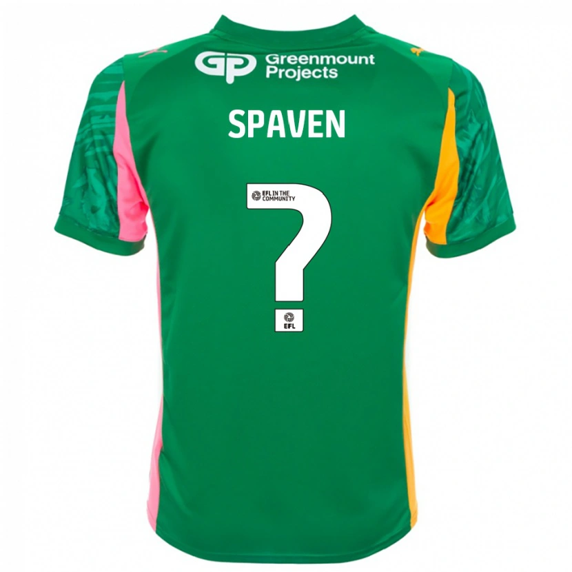 Danxen Kinderen Jake Spaven #0 Groen Roze Oranje Keepersshirt 2025/26 T-Shirt