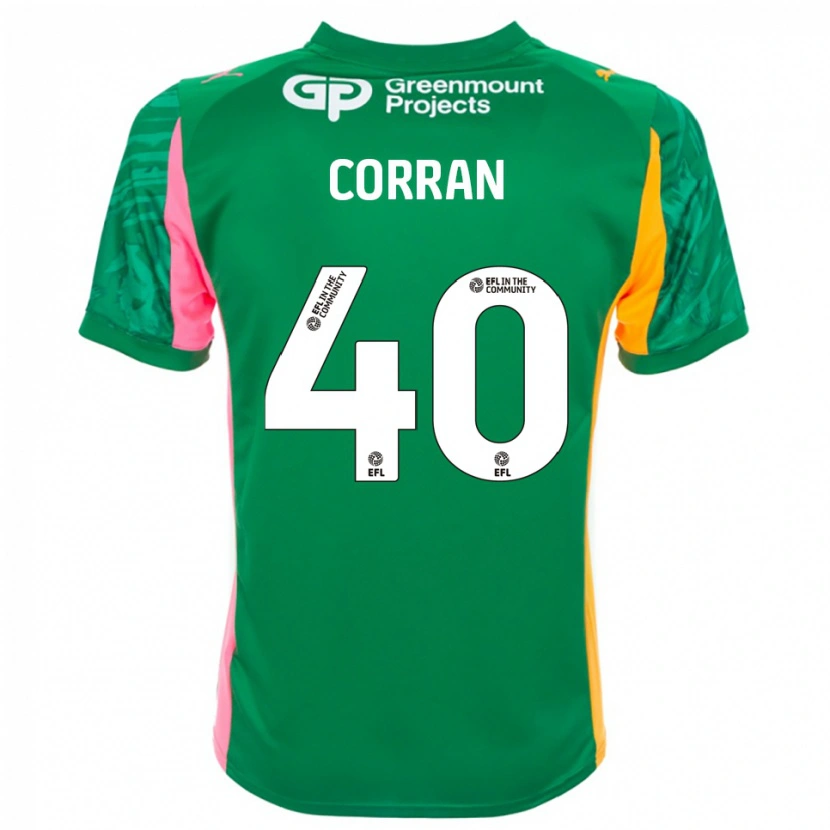 Danxen Kinderen Matthew Corran #40 Groen Roze Oranje Keepersshirt 2025/26 T-Shirt
