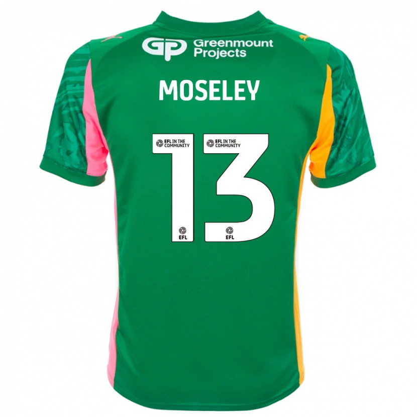 Danxen Kinderen Faye Moseley #13 Groen Roze Oranje Keepersshirt 2025/26 T-Shirt