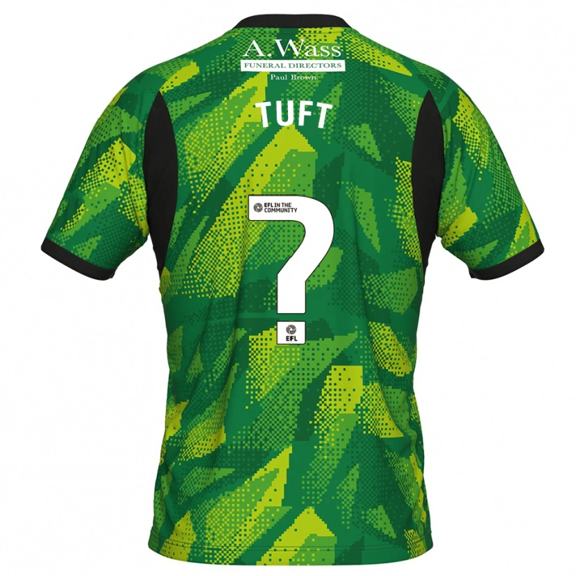 Danxen Kinderen Jacob Tuft #0 Groen Zwart Keepersshirt 2025/26 T-Shirt