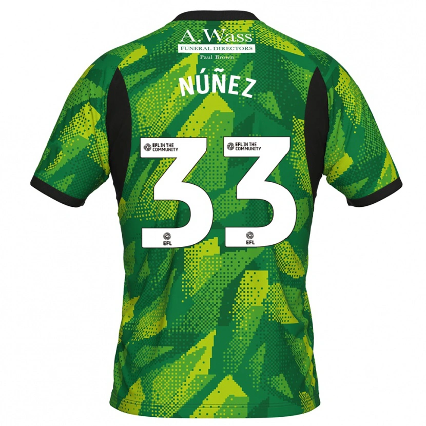 Danxen Kinderen Anthony Núñez #33 Groen Zwart Keepersshirt 2025/26 T-Shirt