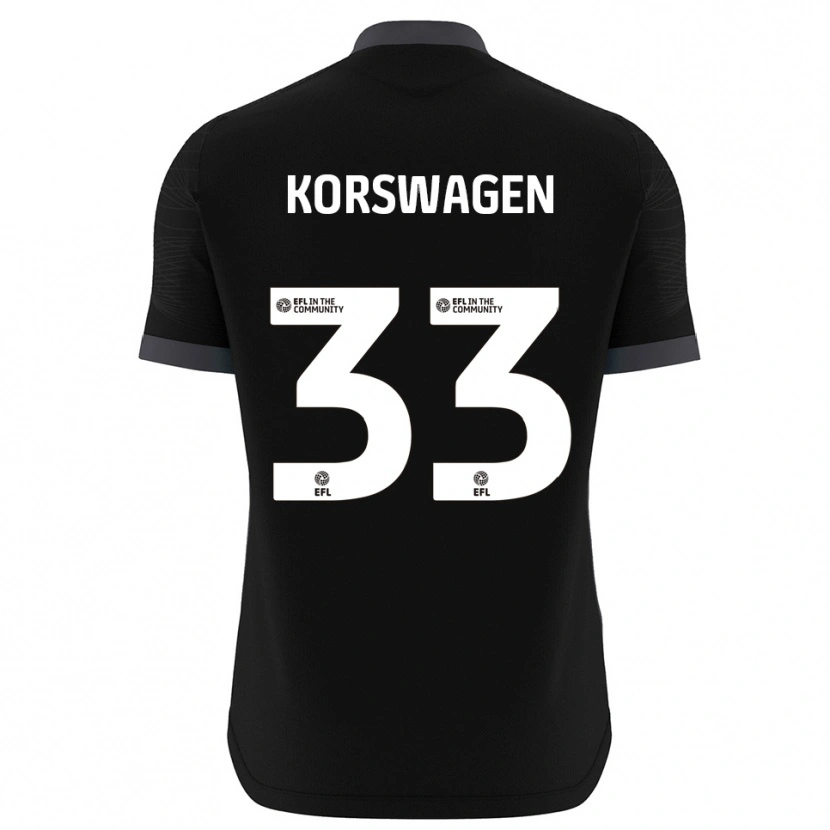 Danxen Kinderen Mattijis Korswagen #33 Zwart Wit Keepersshirt 2025/26 T-Shirt