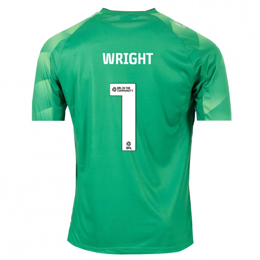 Danxen Kinderen Joe Wright #1 Groen Wit Keepersshirt 2025/26 T-Shirt