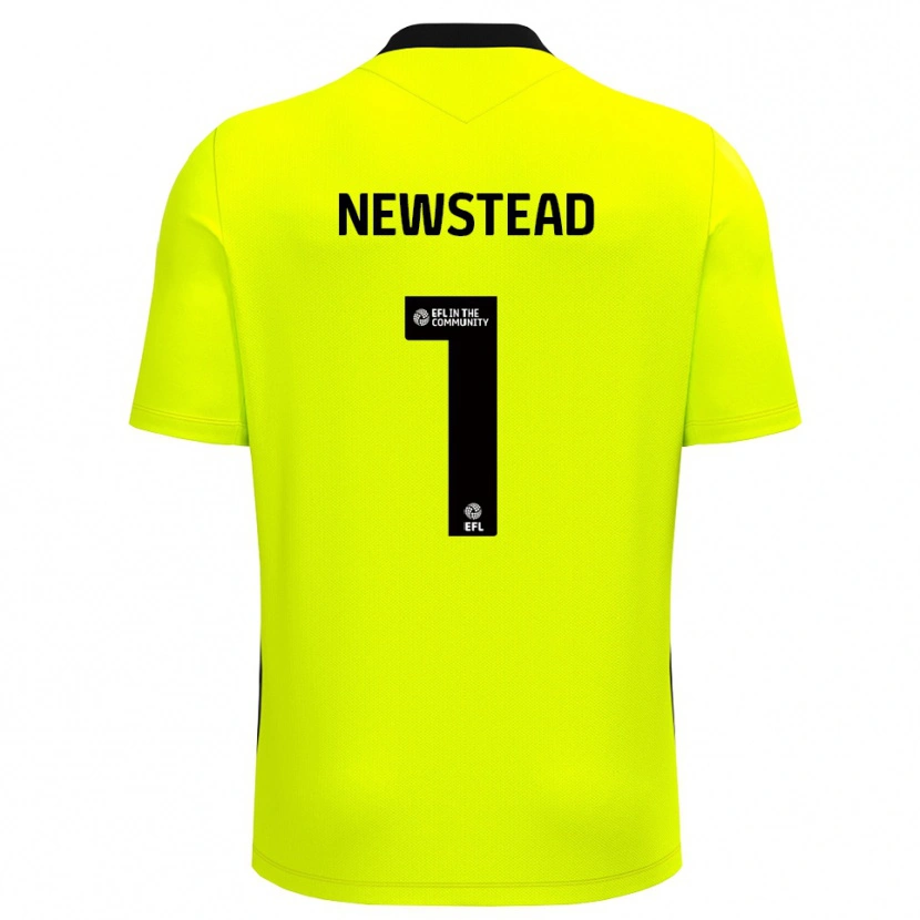 Danxen Kinderen Jamie-Louise Newstead #1 Geel Zwart Keepersshirt 2025/26 T-Shirt