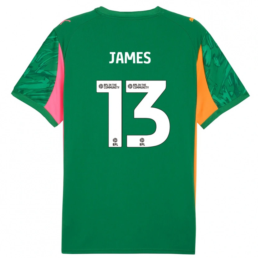 Danxen Kinderen Dominic James #13 Groen Roze Oranje Keepersshirt 2025/26 T-Shirt
