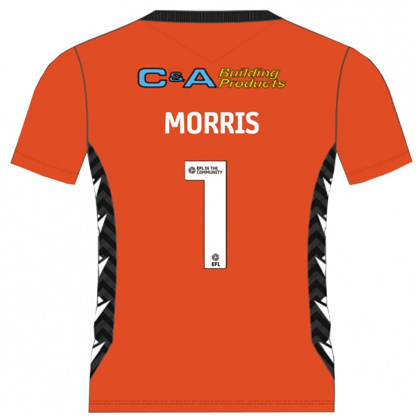 Danxen Kinderen Glenn Morris #1 Oranje Zwart Keepersshirt 2025/26 T-Shirt