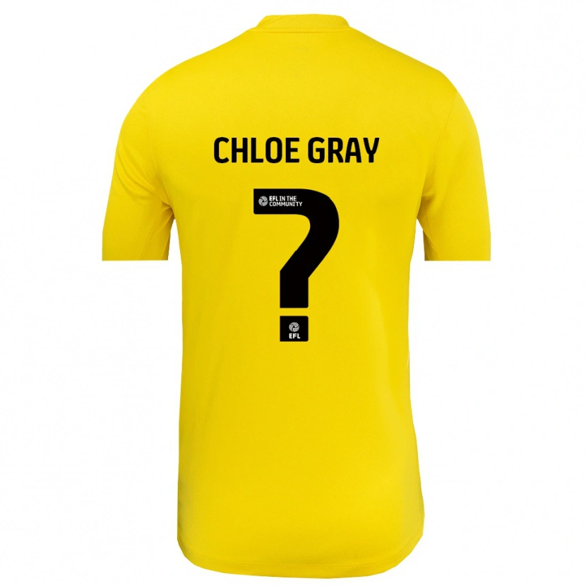 Danxen Kinderen Chloe Gray #0 Geel Zwart Keepersshirt 2025/26 T-Shirt