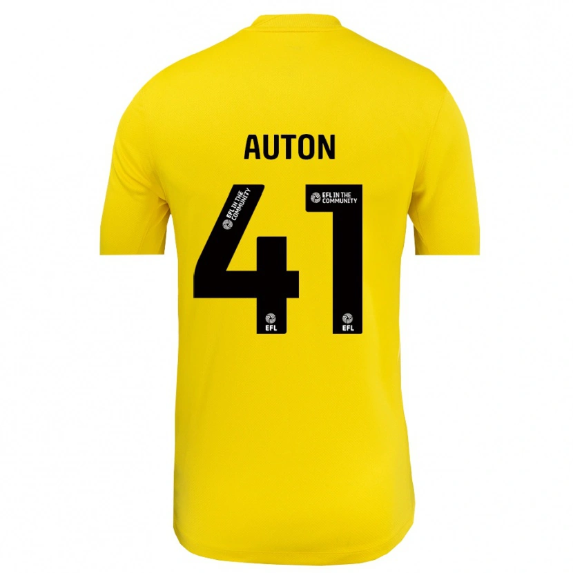 Danxen Kinderen Sebastian Auton #41 Geel Zwart Keepersshirt 2025/26 T-Shirt