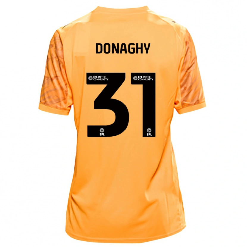 Danxen Kinderen Tom Donaghy #31 Oranje Zwart Keepersshirt 2025/26 T-Shirt