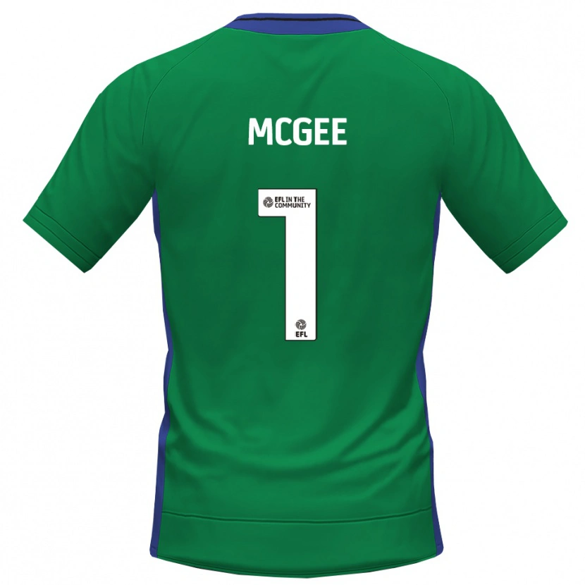 Danxen Kinderen Luke McGee #1 Groen Blauw Keepersshirt 2025/26 T-Shirt