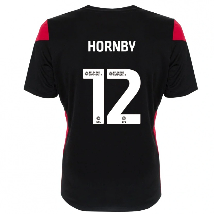 Danxen Kinderen Sam Hornby #12 Zwart Wit Keepersshirt 2025/26 T-Shirt