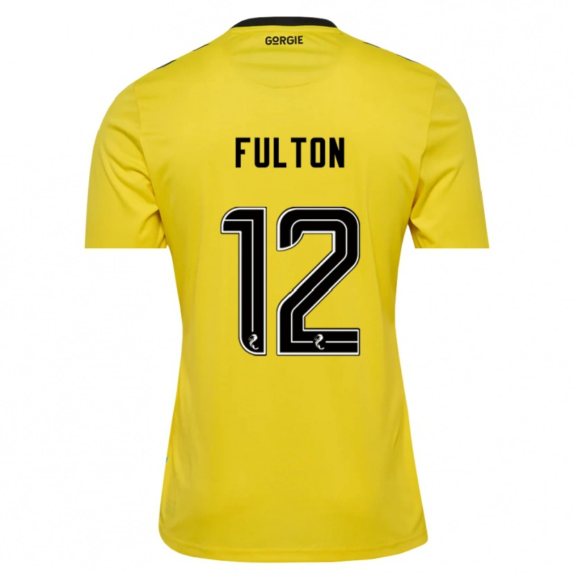 Danxen Kinderen Ryan Fulton #12 Geel Rood Zwart Keepersshirt 2025/26 T-Shirt