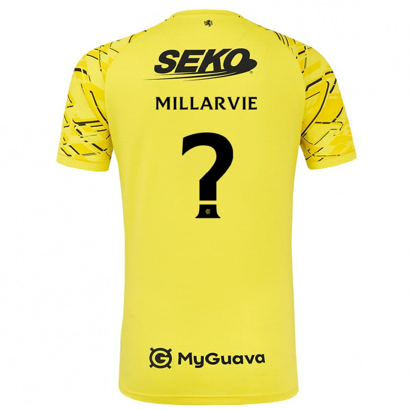 Danxen Kinderen Jaden Millarvie #0 Geel Zwart Keepersshirt 2025/26 T-Shirt