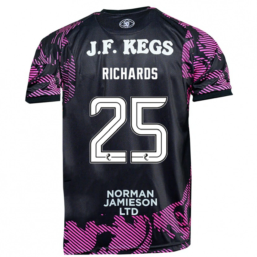 Danxen Kinderen Dave Richards #25 Roze Zwart Keepersshirt 2025/26 T-Shirt