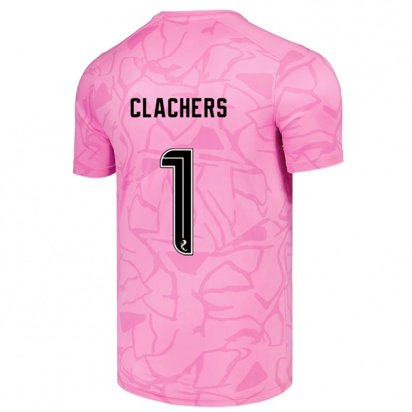 Danxen Kinderen Erin Clachers #1 Roze Zwart Keepersshirt 2025/26 T-Shirt