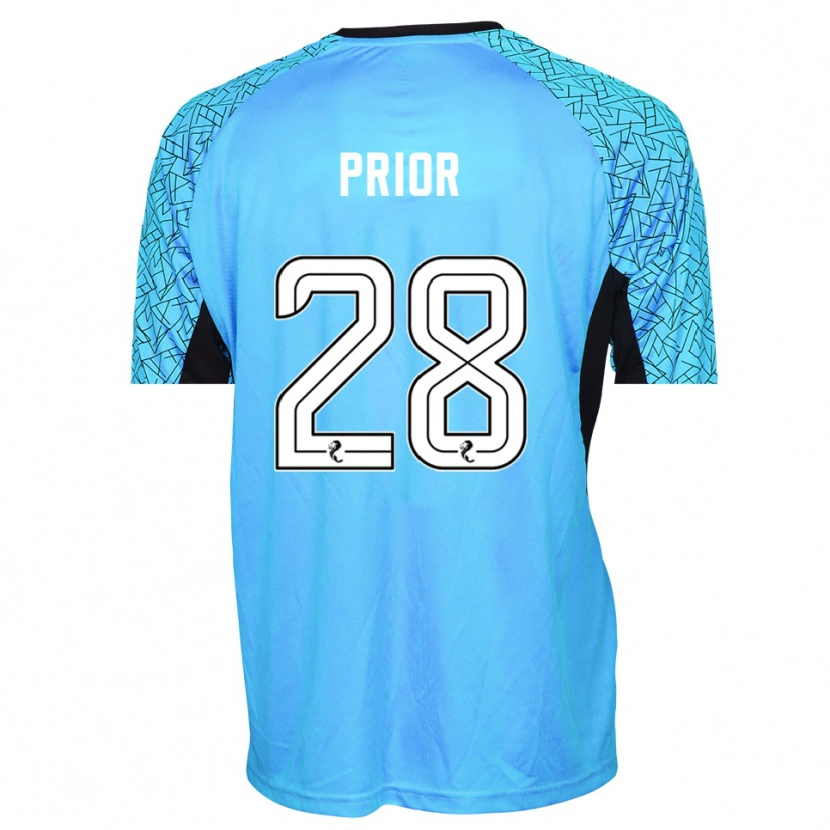 Danxen Kinderen Jérôme Prior #28 Blauw Zwart Keepersshirt 2025/26 T-Shirt