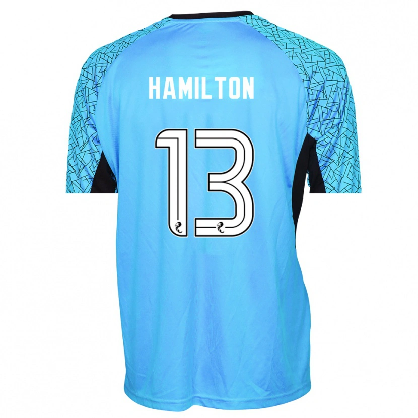 Danxen Kinderen Jack Hamilton #13 Blauw Zwart Keepersshirt 2025/26 T-Shirt