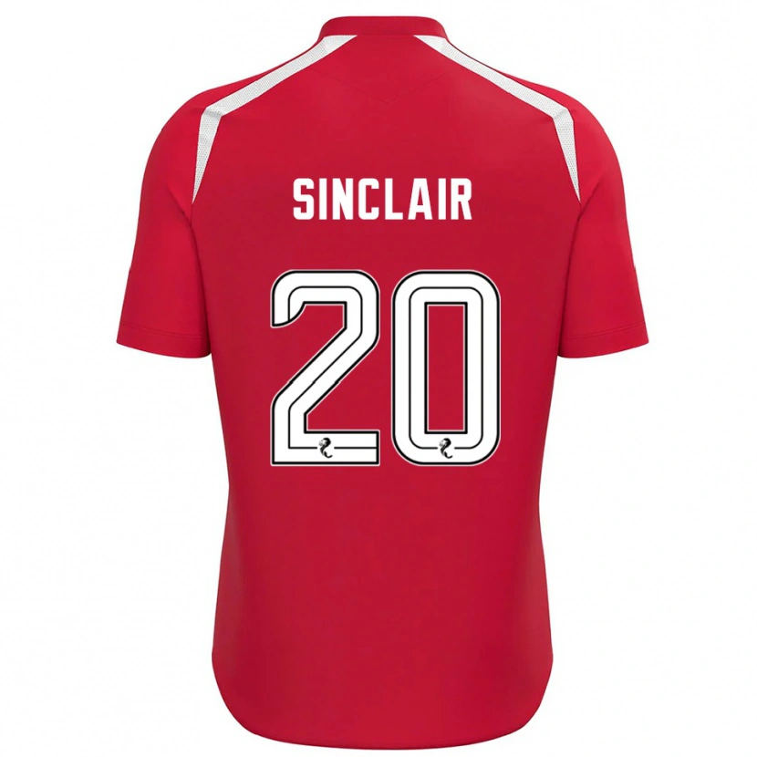 Danxen Kinderen Ross Sinclair #20 Rood Wit Keepersshirt 2025/26 T-Shirt